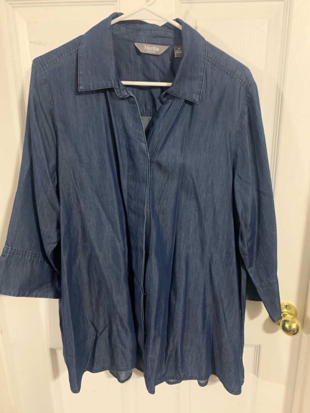 Martha Stewart Denim-Blue Lightweight Shirt Jacket
